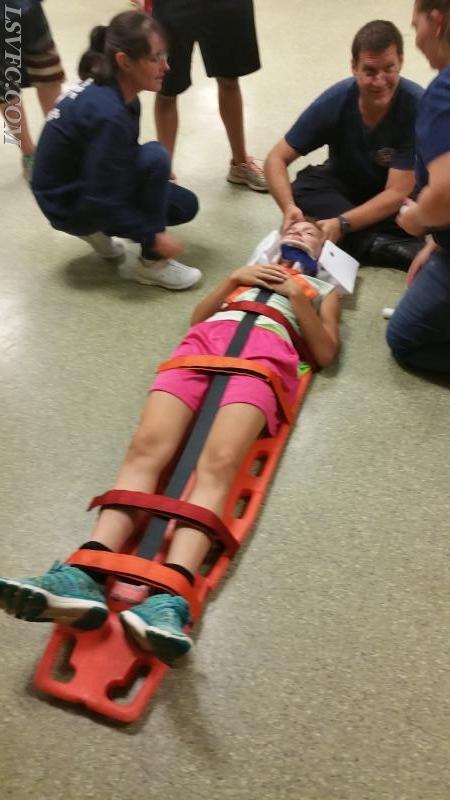 Spinal Immobilization Training With the Junior Firefighters.