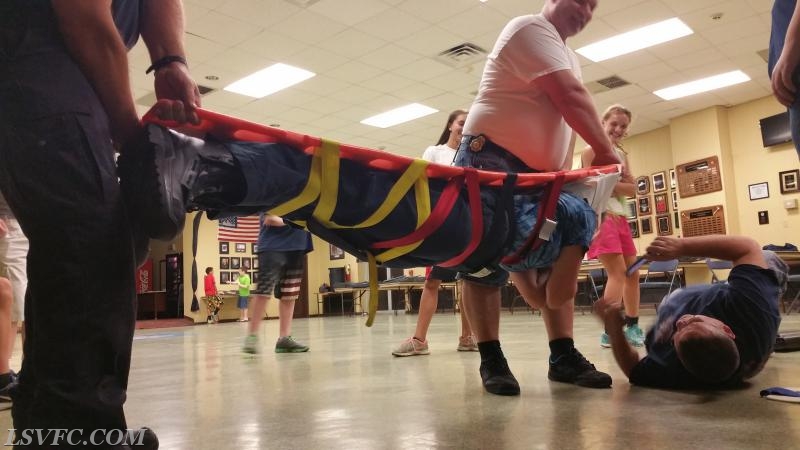 Spinal Immobilization Training With the Junior Firefighters.